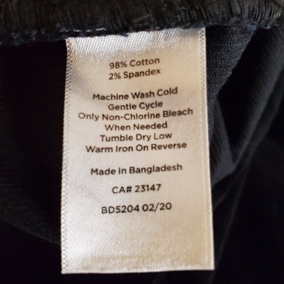 TALBOTS SZ 12p Simply Flattering High Waist Straight Leg Corduroy Pants in Black - Picture 9 of 9